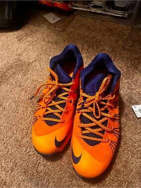 Nike Orange and blue Low-Top Athletic Sneakers